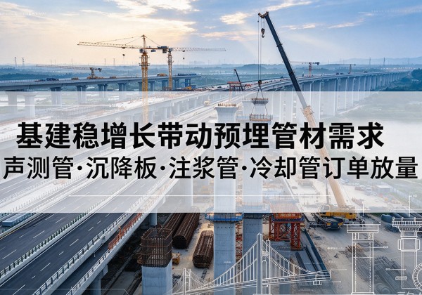 陆丰基建稳增长带动预埋监测管材需求，声测管、沉降板、注浆管订单持续放量